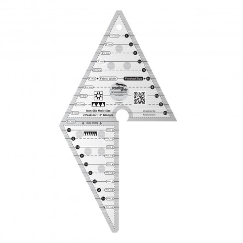 Creative Grids 2 Peaks in 1 Triangle Quilt Ruler # CGR2P1
