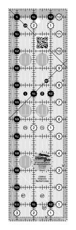 Creative Grids Quilt Ruler 3-1/2inx12-1/2in ruler. CGR312