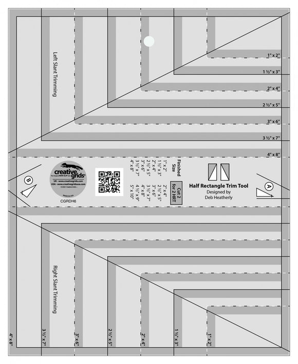 Creative Grids Half Rectangle Trim Tool CGRDH6