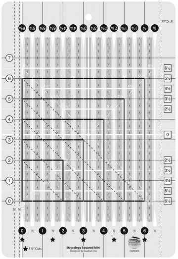 Creative Grids Stripology® Mini Quilt Ruler # CGRGE3  Notion - StoryQuilts.com