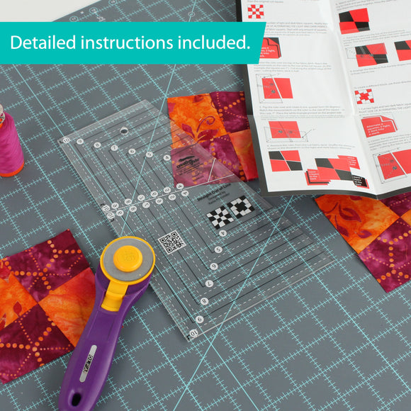 Creative Grids Straight Out Of Line 6in x 10in Quilt Ruler CGRKA3