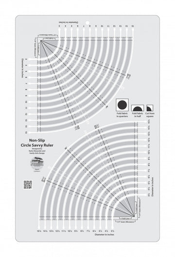 Creative Grids Circle Savvy Ruler, CGRSAV1  Notion - StoryQuilts.com