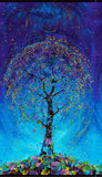 Blue Utopia Metallic Tree Panel