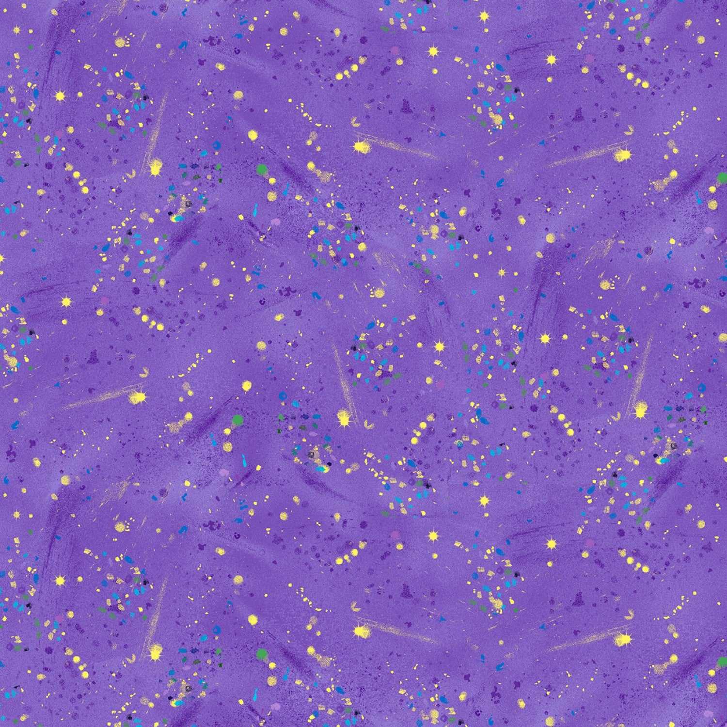 Purple Utopia Small Metallic Paint Splatters