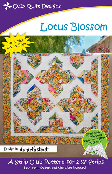 Cozy Strip Club - Lotus Blossom  Pattern - StoryQuilts.com