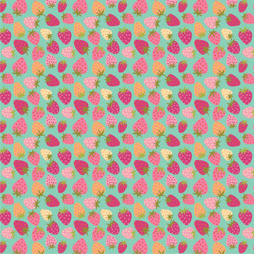 Calico Cowgirls Teal Strawberry Pie # CW24807,  sold in 1/2 yard increments
