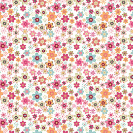 Calico Cowgirls White Cowgirl Meadow # CW24816,  sold in 1/2 yard increments