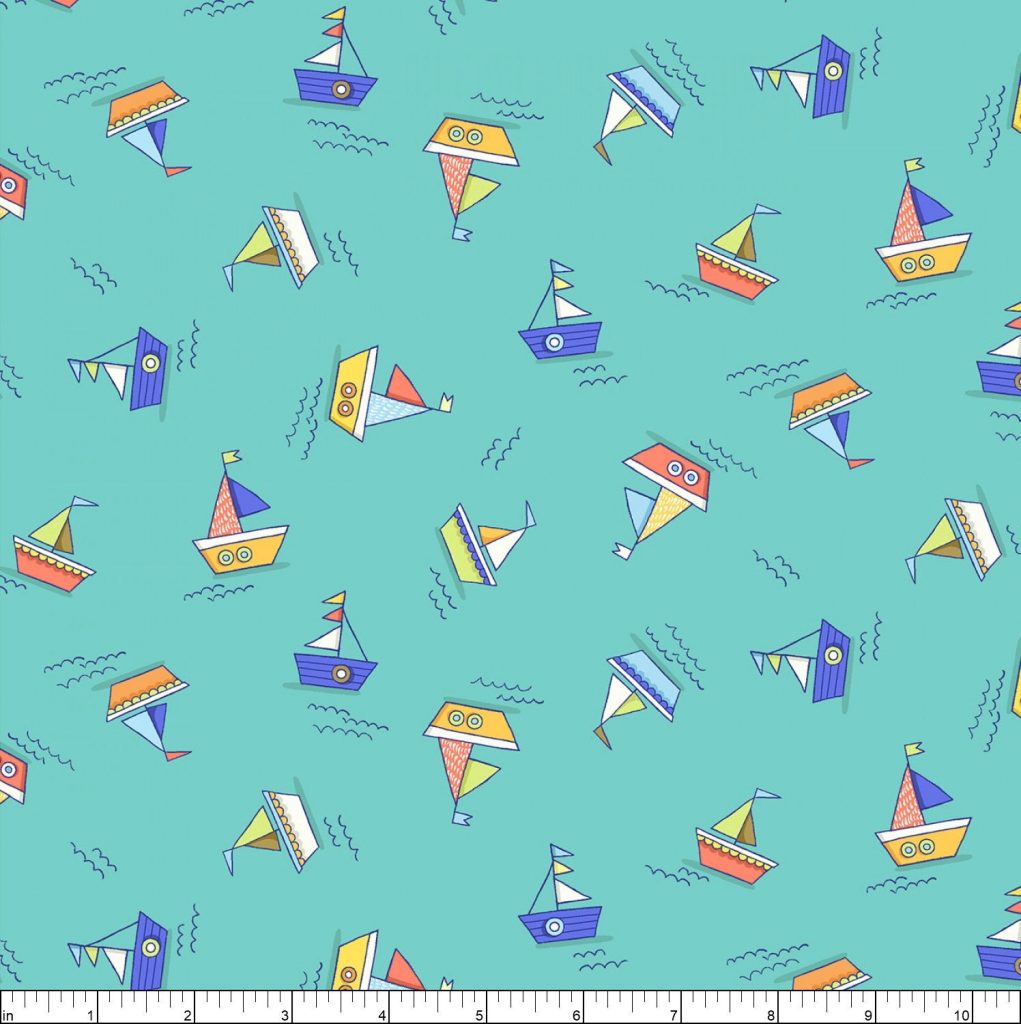 Make A Splash, Sail Boats – Turquoise DC9363-TURQ