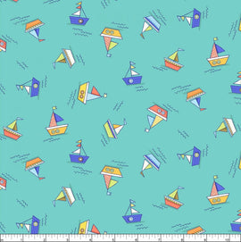 Make A Splash, Sail Boats – Turquoise DC9363-TURQ