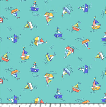 Make A Splash, Sail Boats – Turquoise DC9363-TURQ
