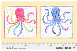 Deep Blue Sea Octopus Pillows Panel DBSE 4833 PA - 0