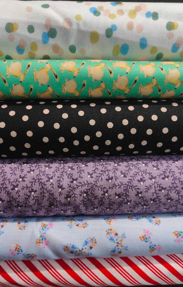 Small Scale Print Mystery Yard Cuts  Fabric - StoryQuilts.com