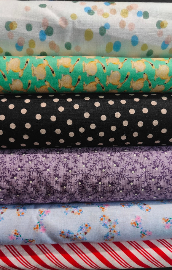 Small Scale Print Mystery Yard Cuts  Fabric - StoryQuilts.com