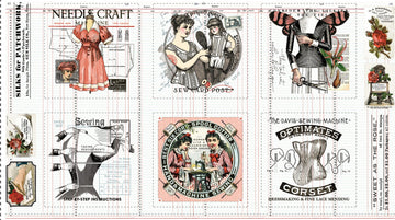 Sew Journal 24in x 43in Pages Patch Panel # PD13880R-PANEL  Fabric - StoryQuilts.com