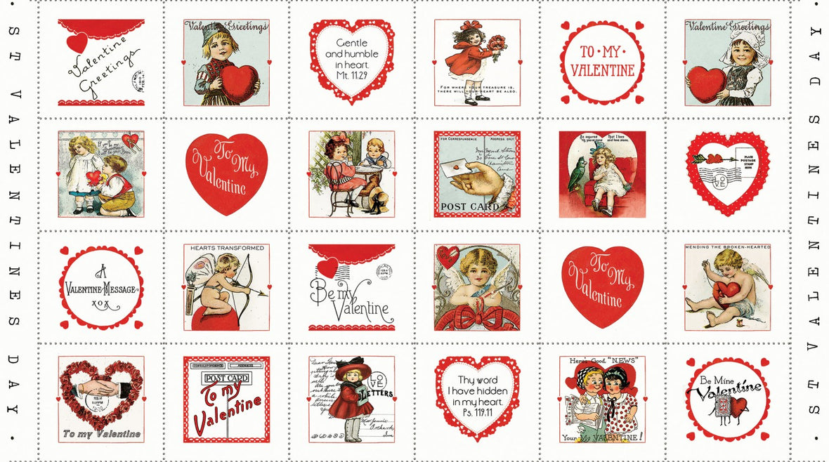 All My Heart 24in x 43in Valentine Greetings Patch Panel # PD14131R-PA ...