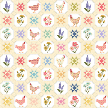 Yellow Quilted Countryside # PH23417,  sold in 1/2 yard increments