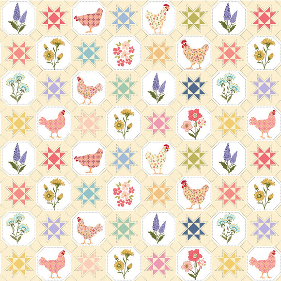 Yellow Quilted Countryside # PH23417,  sold in 1/2 yard increments