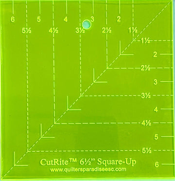 CutRite 6-1/2in Square-Up Template # QP031710  Notion - StoryQuilts.com