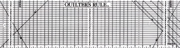 Quilter's Rule 6 1/2in x 24in Ruler With Grids # QR1
