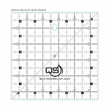 Quilter's Select Quilting Ruler 5.5x5.5 inch, QS-RUL5.5