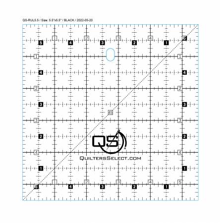 Quilter's Select Quilting Ruler 5.5x5.5 inch, QS-RUL5.5