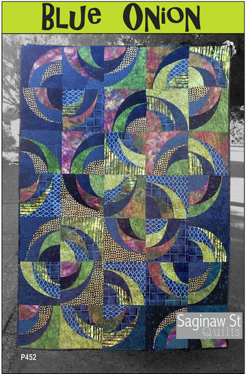 Blue Onion by Saginaw St. Quilt company   - StoryQuilts.com