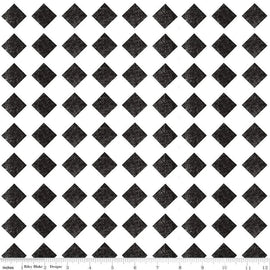 Mad Masquerade Check Mate Black (C11959-BLACK) sold in 1/2 yard increments