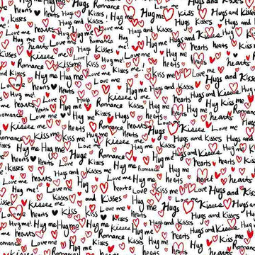 White Hugs & Kisses C1205  Fabric - StoryQuilts.com