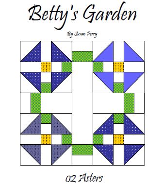 Betty's Garden Pattern 2 - Asters  Pattern - StoryQuilts.com