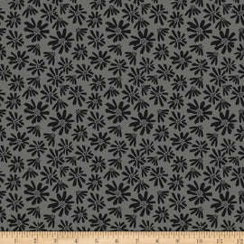 Juniper Daisy Grey  Fabric - StoryQuilts.com