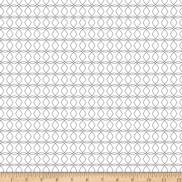 Juniper Intertwine White  Fabric - StoryQuilts.com