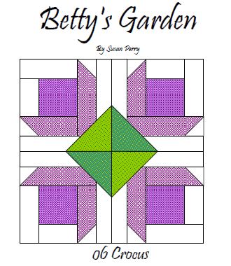 Betty's Garden Pattern 6 - Crocus  Pattern - StoryQuilts.com