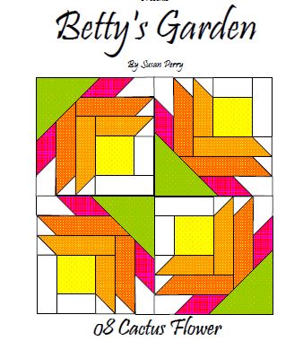 Betty's Garden Pattern 8 - Cactus  Pattern - StoryQuilts.com