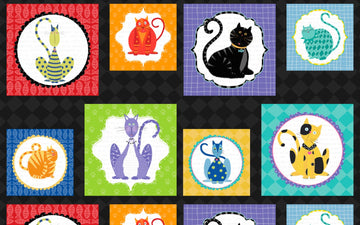Feeline Good - Multi Feeline Good Craft Panel  Fabric - StoryQuilts.com