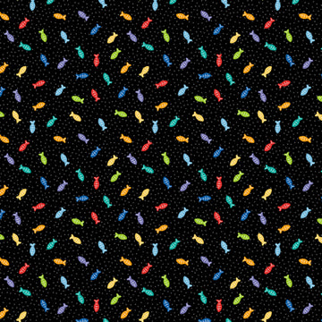 Feeline Good - Black Fish Toss,  sold in half yard increments
