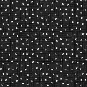 Feeline Good - Black Paw-kadots,  comes in half yard increments