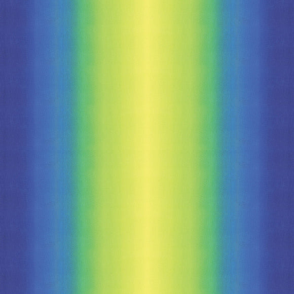 Blue-Teal-Yellow Multi Gelato Ombre sold in 1/2 yard increments
