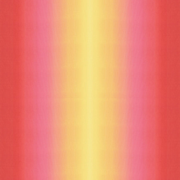 Red Pink-Yellow Multi Gelato Ombre.  Sold in 1/2 yard increments
