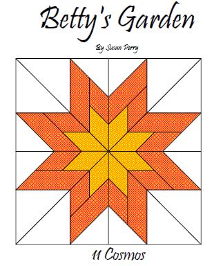 Betty's Garden Pattern 11 - Cosmos  Pattern - StoryQuilts.com