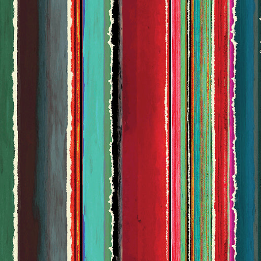 Heartscapes - Stripe Aholic Red/Multi By Paula Nadelstern 13145-10,  sold in 1/2 yard increments