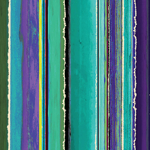 Heartscapes - Stripe Aholic Turquoise/Multi By Paula Nadelstern 13145-82