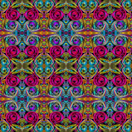 Heartscapes - Curlique Red/Multi By Paula Nadelstern 13146-10,  sold in 1/2 yard increments