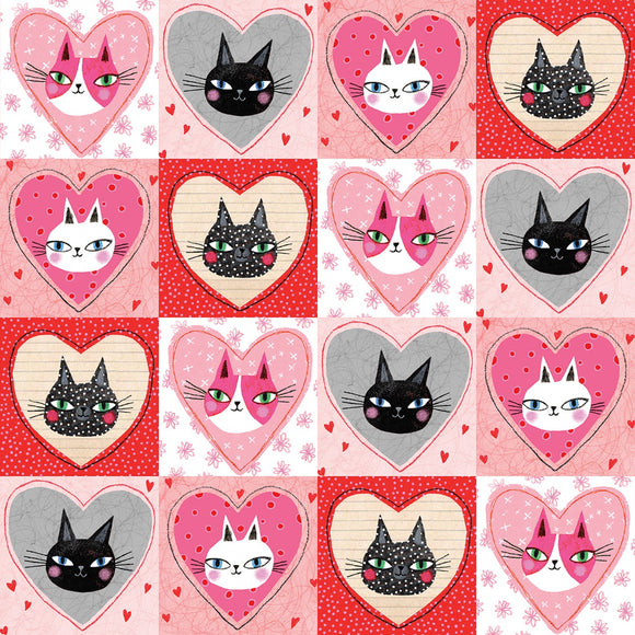 Pink Cats & Hearts from Purrfect Cats by Terry Runyan Collection