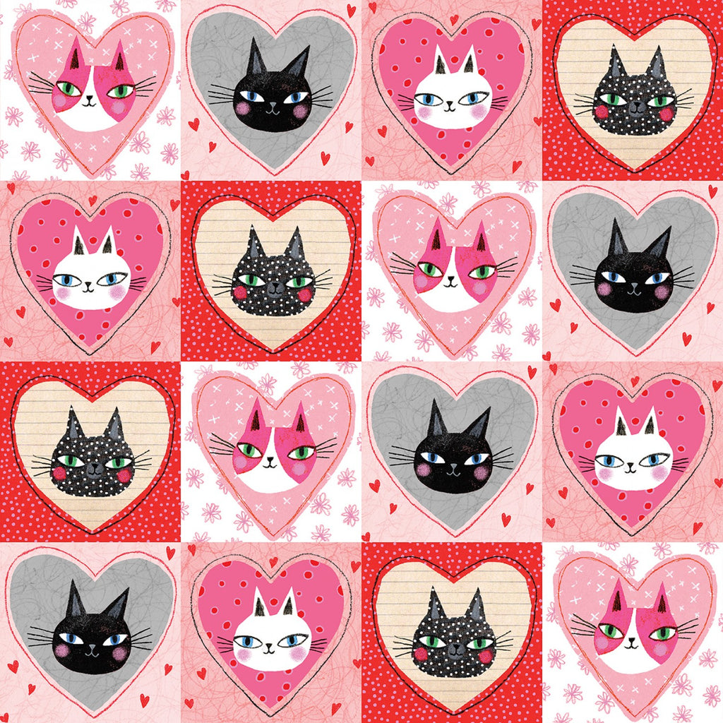 Pink Cats & Hearts from Purrfect Cats by Terry Runyan Collection