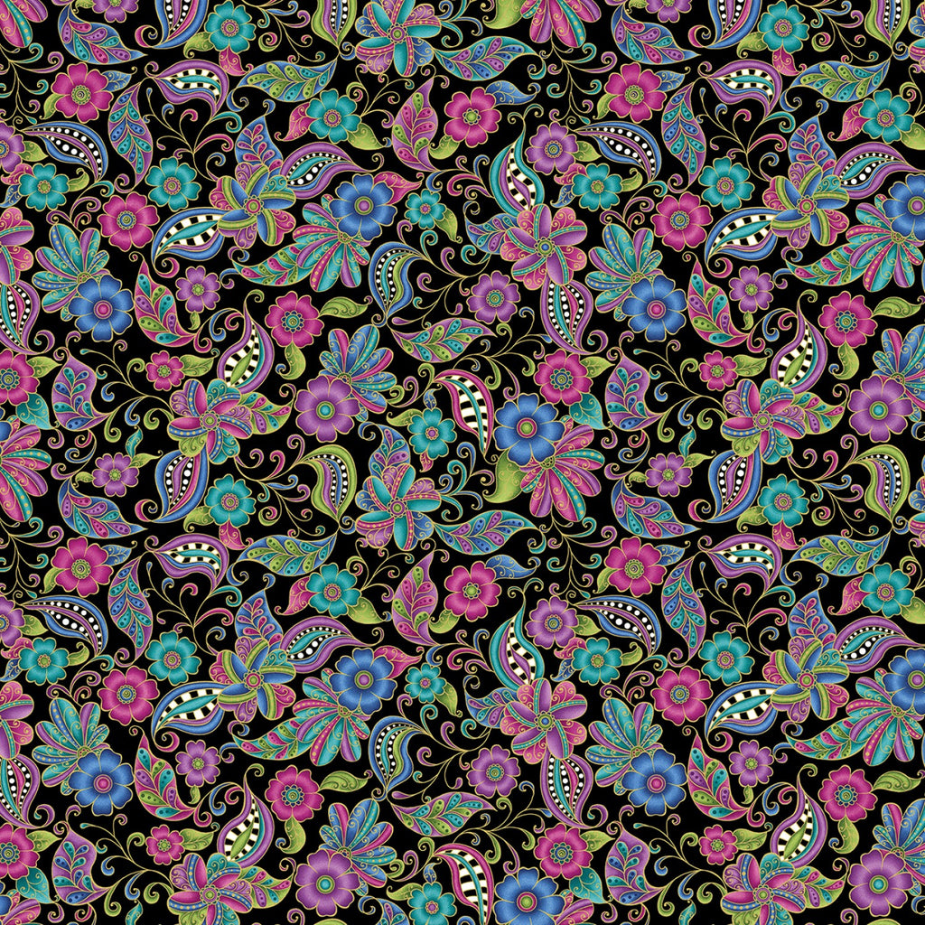 Black Floral Paisley from Alluring Butterfly