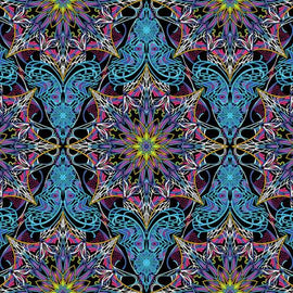 Blue/Multi Byzantium,  sold in 1/2 yard increments