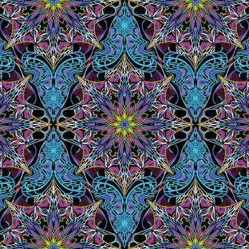 Blue/Multi Byzantium,  sold in 1/2 yard increments