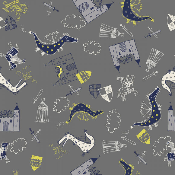 Gray Camelot  Fabric - StoryQuilts.com