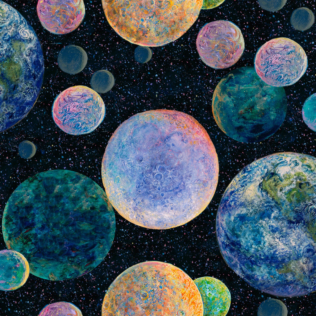 Black Planets Digitally Printed