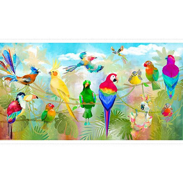 Tropicolor Birds by Connie Haley 19380  Fabric - StoryQuilts.com